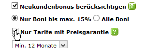 Wollen Sie einen Bonus und eine Preisgarantie?