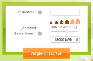 Nötige Daten zu Ihrem persönlichen Gaspreisvergleich