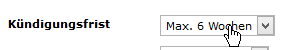 Welche Kündigungsfrist möchten Sie?